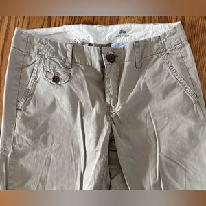 Anthropologie Paper Boy Ankle Khaki Pants - Light Taupe